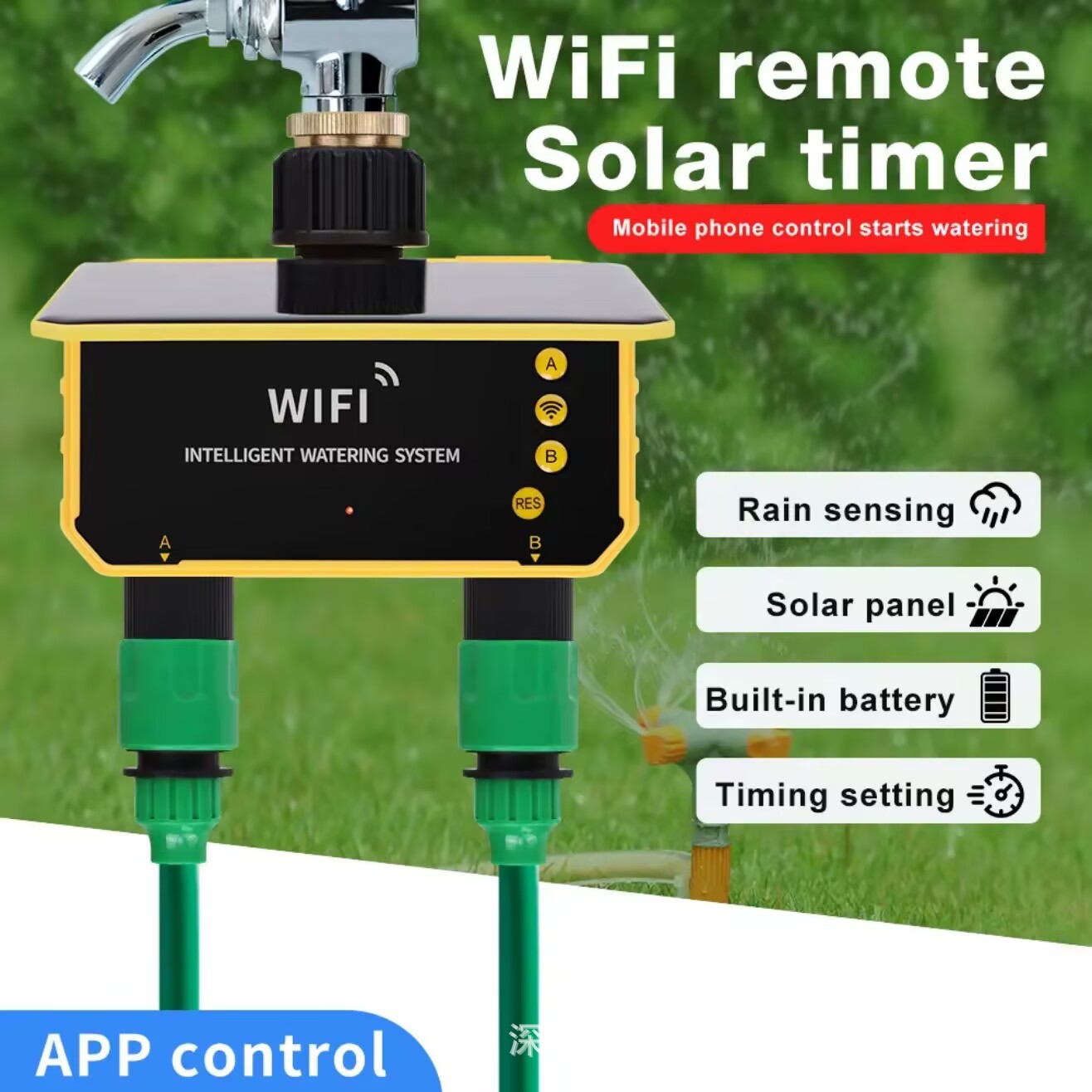 Tuya WiFi Solar Water Valve Ir - огляд і ціна Timer Dual Outlet