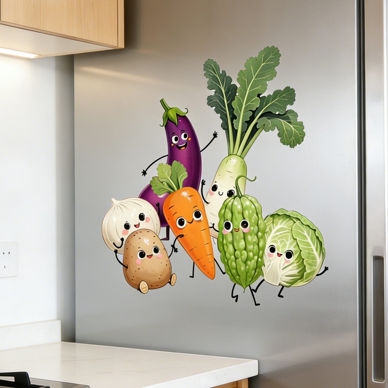 Emotionally Expressive Vegetab - огляд і ціна Pvc Panel Background
