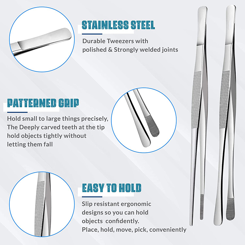 2Pcs 12-Inch Kitchen Cooking T - огляд і ціна Feeding Tong Stainless