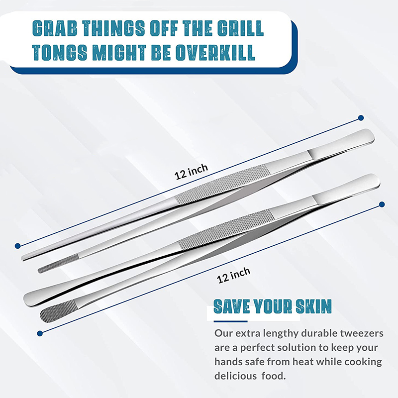 2Pcs 12-Inch Kitchen Cooking T - огляд і ціна Feeding Tong Stainless