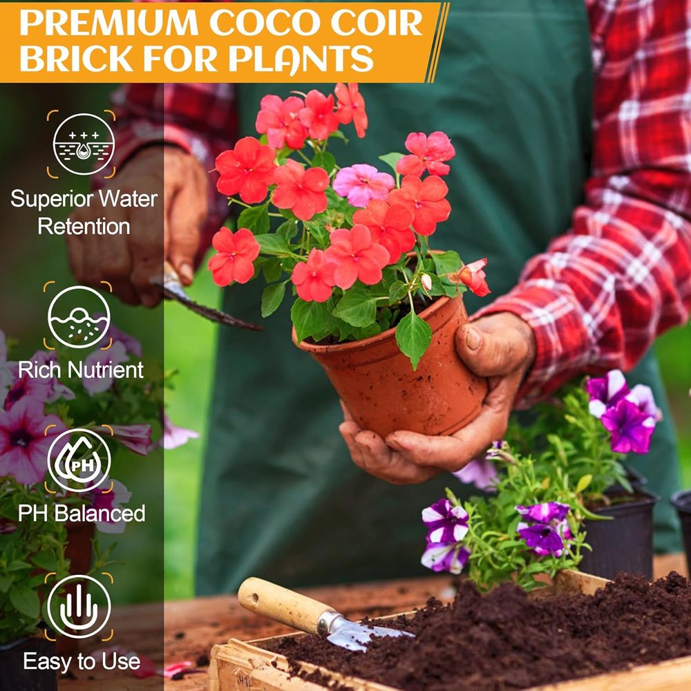 Organic Coconut Coir 4 Pcs Com - огляд і ціна Substrate Coconut Fiber