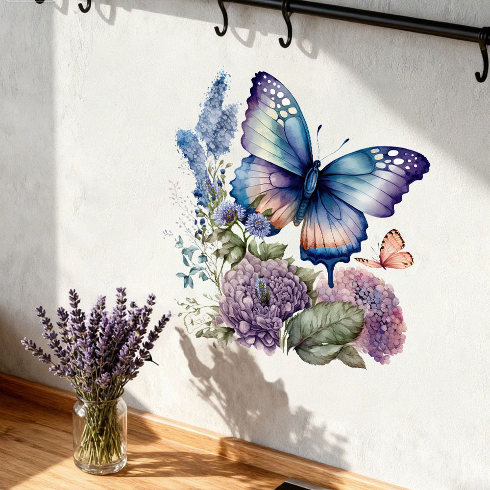 Watercolor Butterfly Flower Wa - огляд і ціна Pvc Panel Background