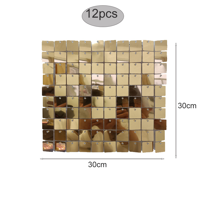 12pcs Light Gold Shimmer Wall  - огляд і ціна Pvc Panel Background