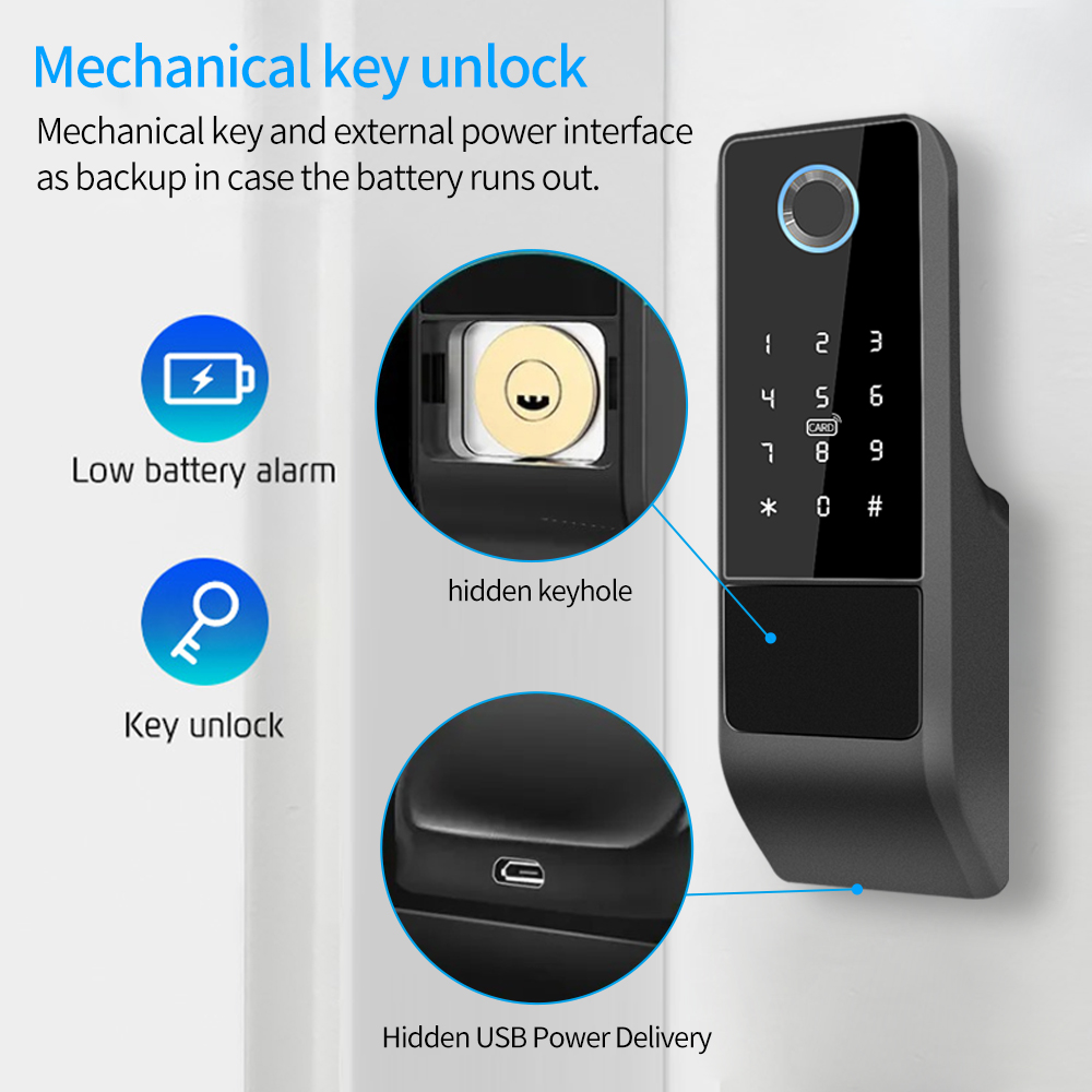 IP65 Waterproof TTLock Fingerp - огляд і ціна Glass Door Hinge