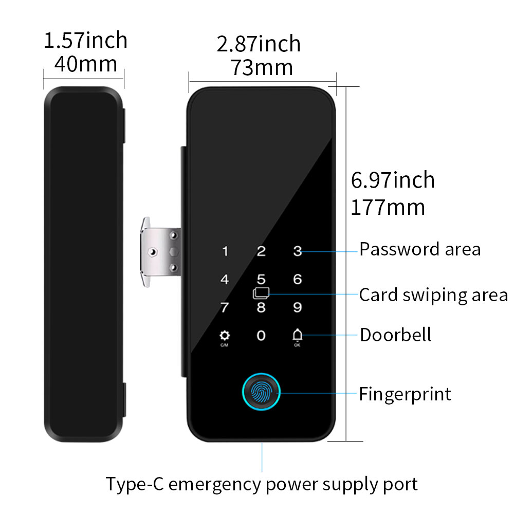 Tuya Smart Life Bluetooth Glas - огляд і ціна Glass Door Hinge