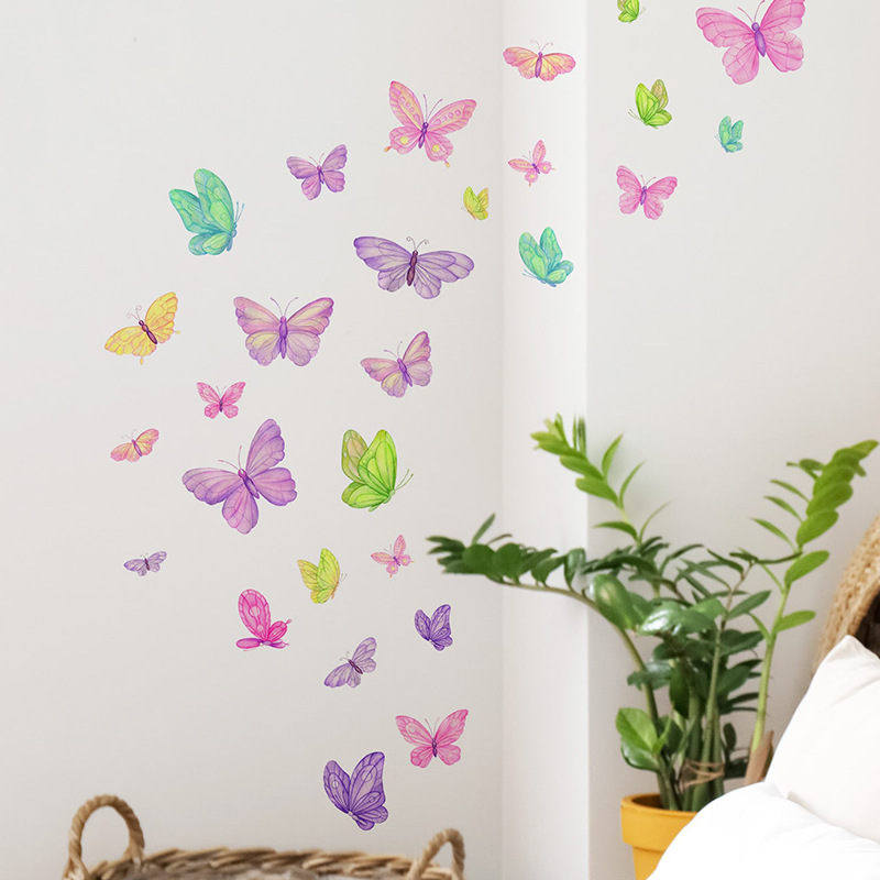 Romantic butterfly Wall Sticke - огляд і ціна Pvc Panel Background