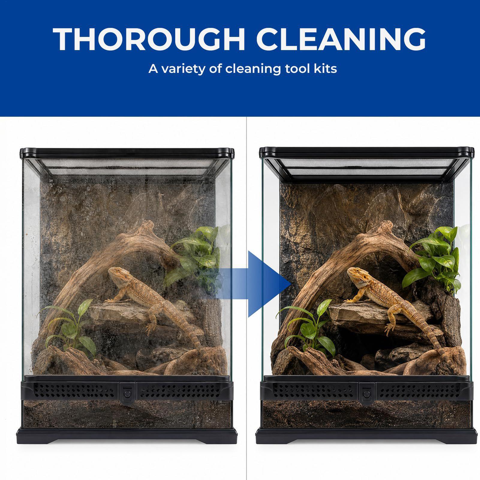 Reptile Tank Cleaning Kit With - огляд і ціна Feeding Tong Stainless