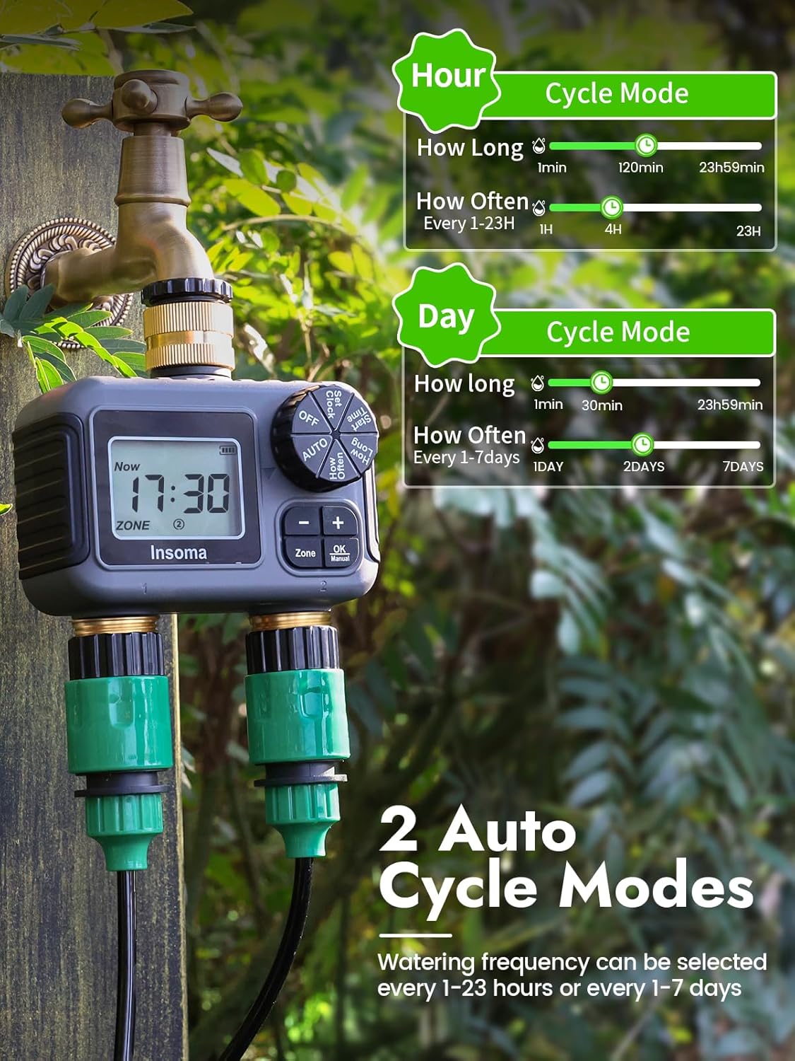 Insoma Smart Irrigation Wateri - огляд і ціна Timer Dual Outlet