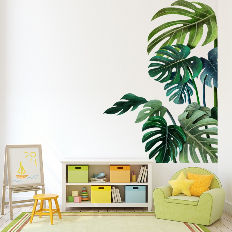 Large Nordic Green Leaf Wall S - огляд і ціна Pvc Panel Background