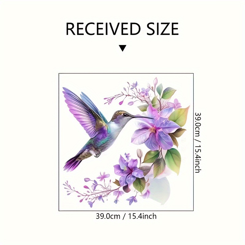 1 Purple Flower and Hummingbir - огляд і ціна Pvc Panel Background