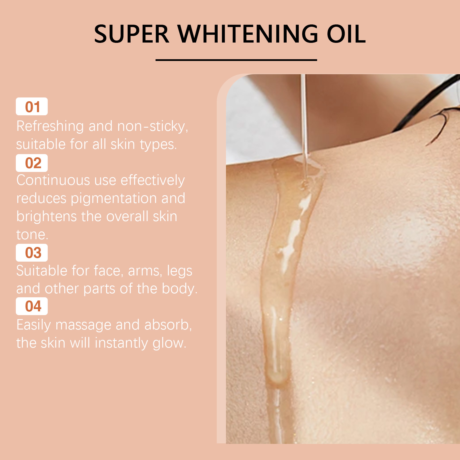 Body Whitening Oil 100ml Natur - огляд і ціна Substrate Coconut Fiber