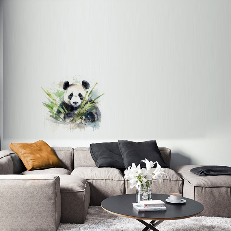 C76# Watercolor Panda Wall Sti - огляд і ціна Pvc Panel Background