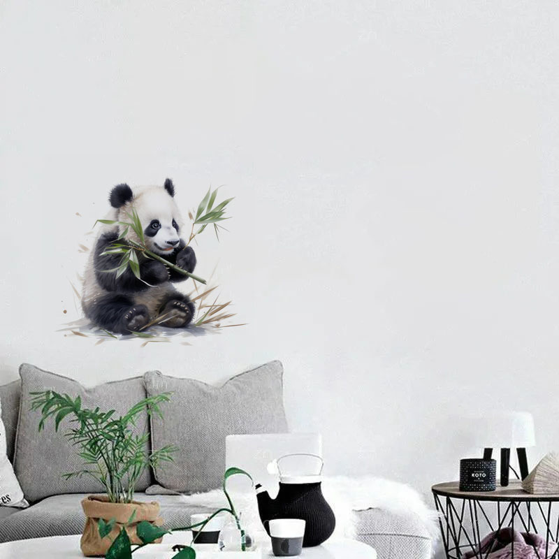 C76# Watercolor Panda Wall Sti - огляд і ціна Pvc Panel Background