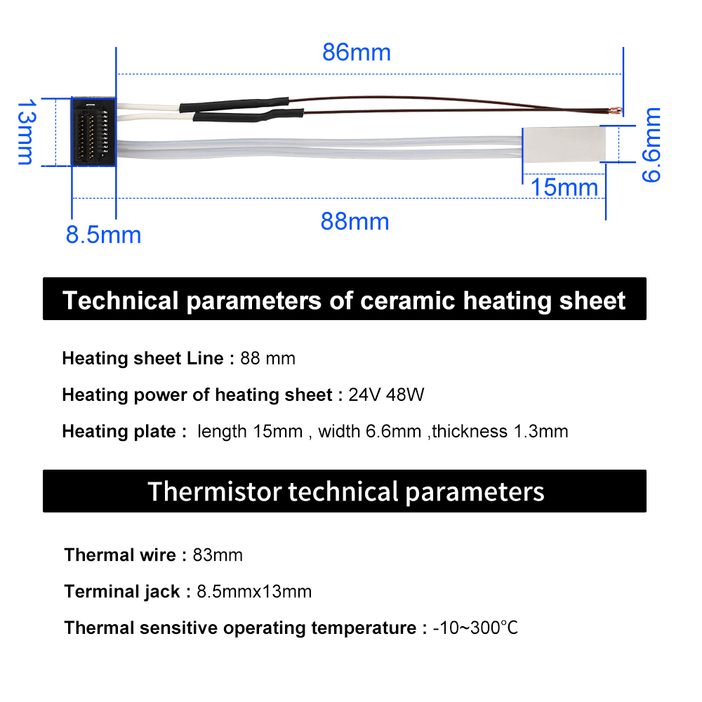 For Bambu Lab P1S P1P Thermist - огляд і ціна Ceramic Heat Emitter