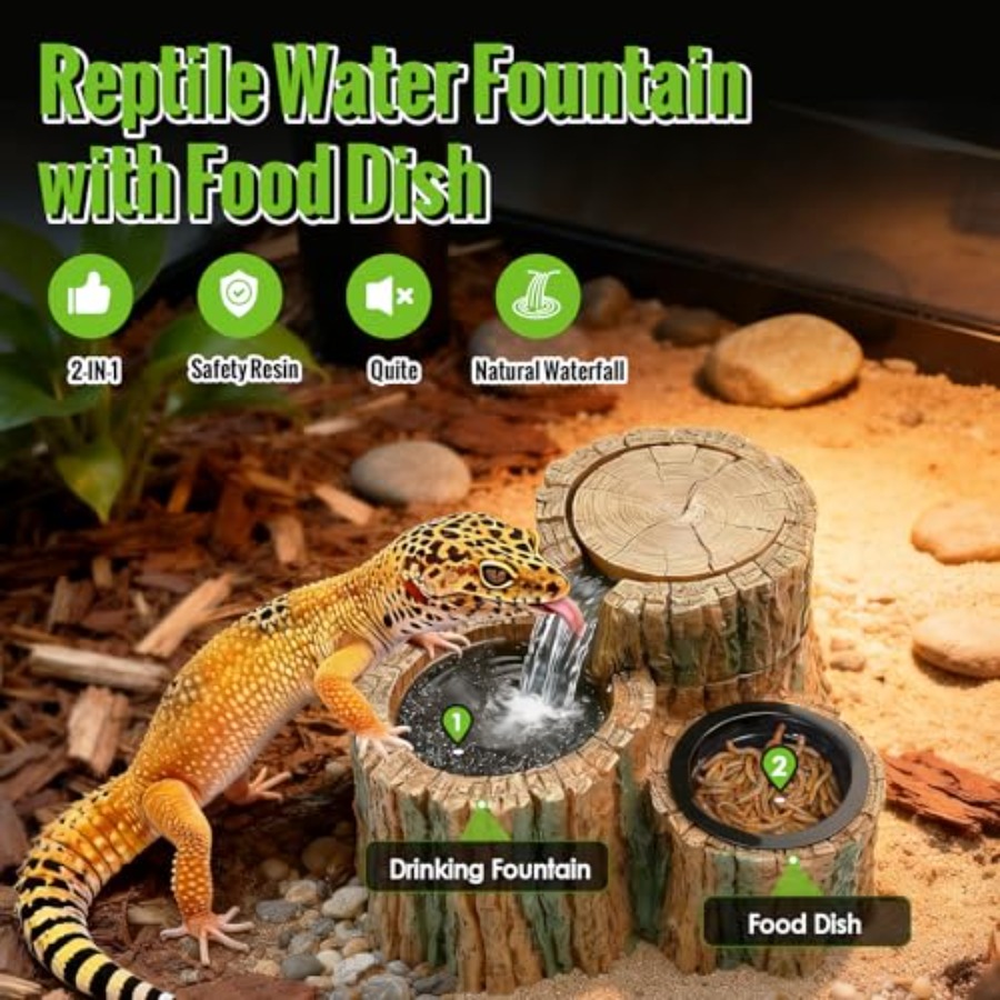 2 in 1 Reptile Water Fountain  - огляд і ціна Water Dish Reptile